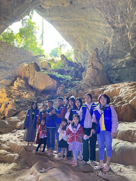 Vn To You Tour Team at Ban Gioc Waterfall - Team Building Experience